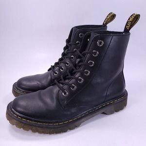 Dr Martens Luana Casual Leather Lace Up Boot Womens Size 9 AW004 Black